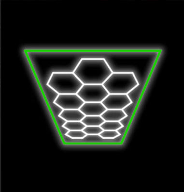 15 Hexagon LED Grid + Colour Boarder