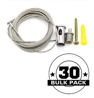 30 Pack - Adjustable Hanging Ceiling Wire Suspension Kits