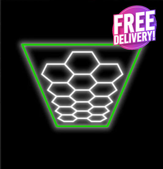 15 Hexagon LED Grid + Colour Boarder